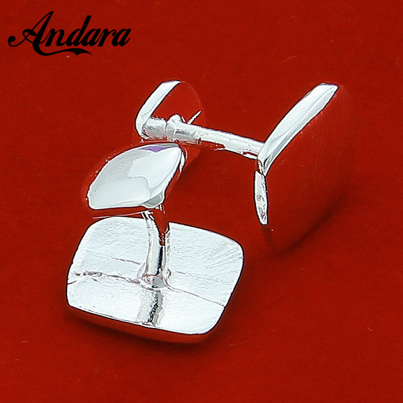 Hot Sale Silver Square Cufflin - Tie Clip Silver 评论和价格