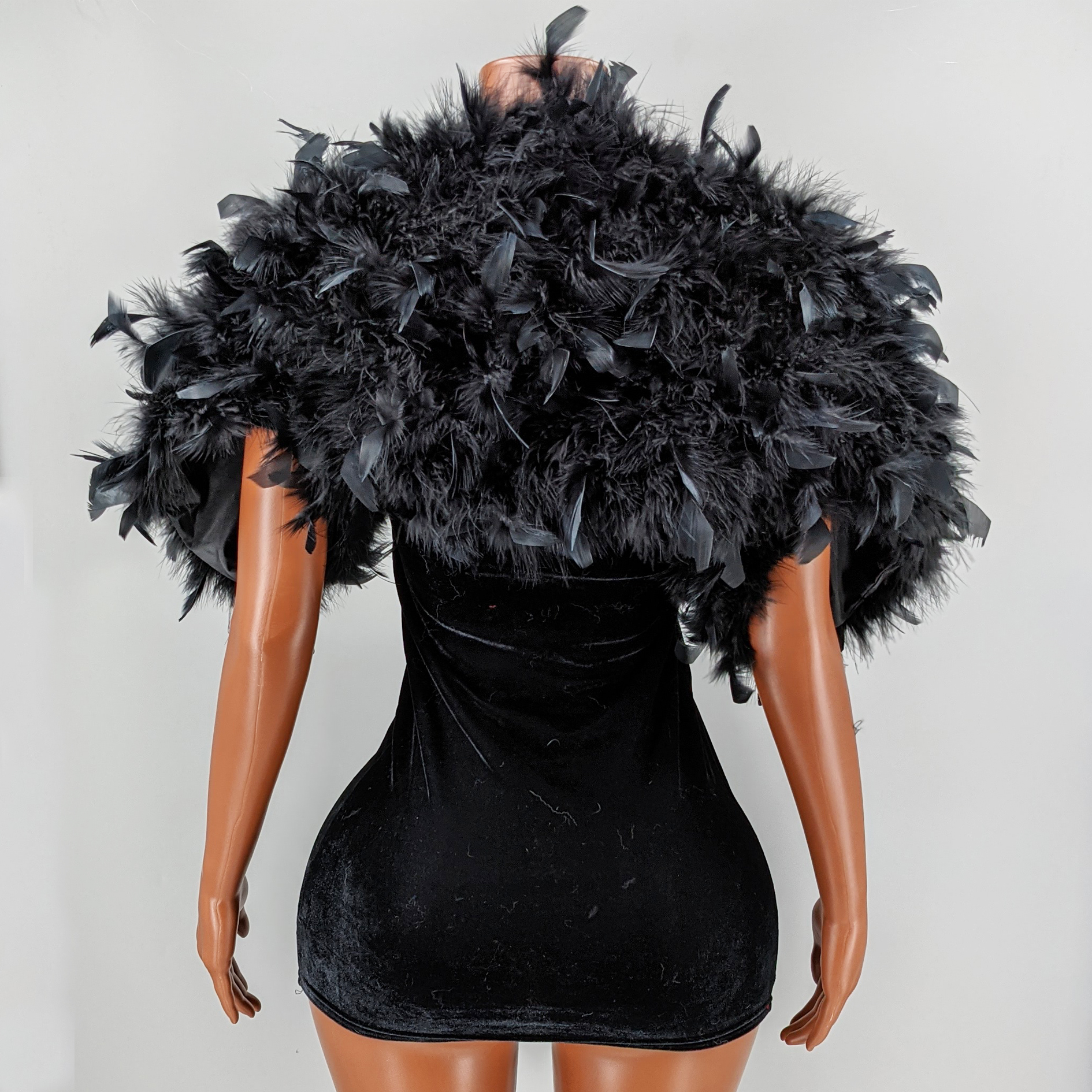 Black Feather Shawl for Women  - Stole Wedding Shawl 评论和价格