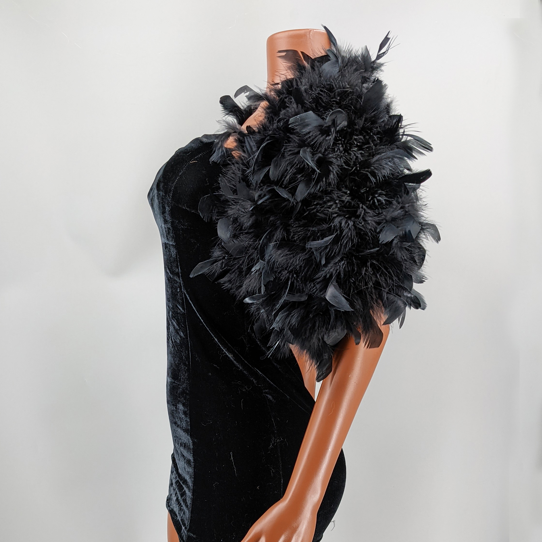 Black Feather Shawl for Women  - Stole Wedding Shawl 评论和价格