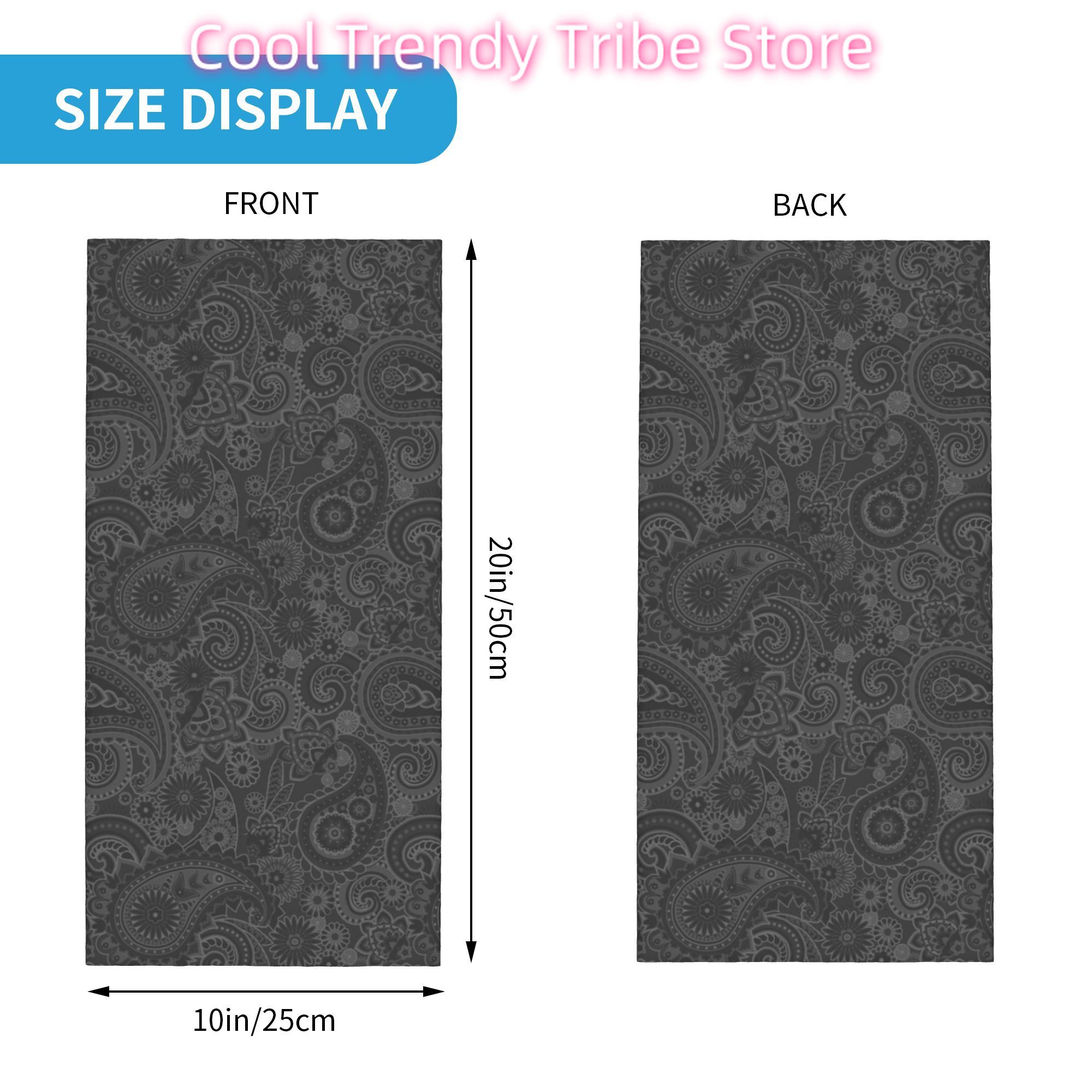 Custom Paisley Chicano Bandana - Neck Warmer Tube 评论和价格
