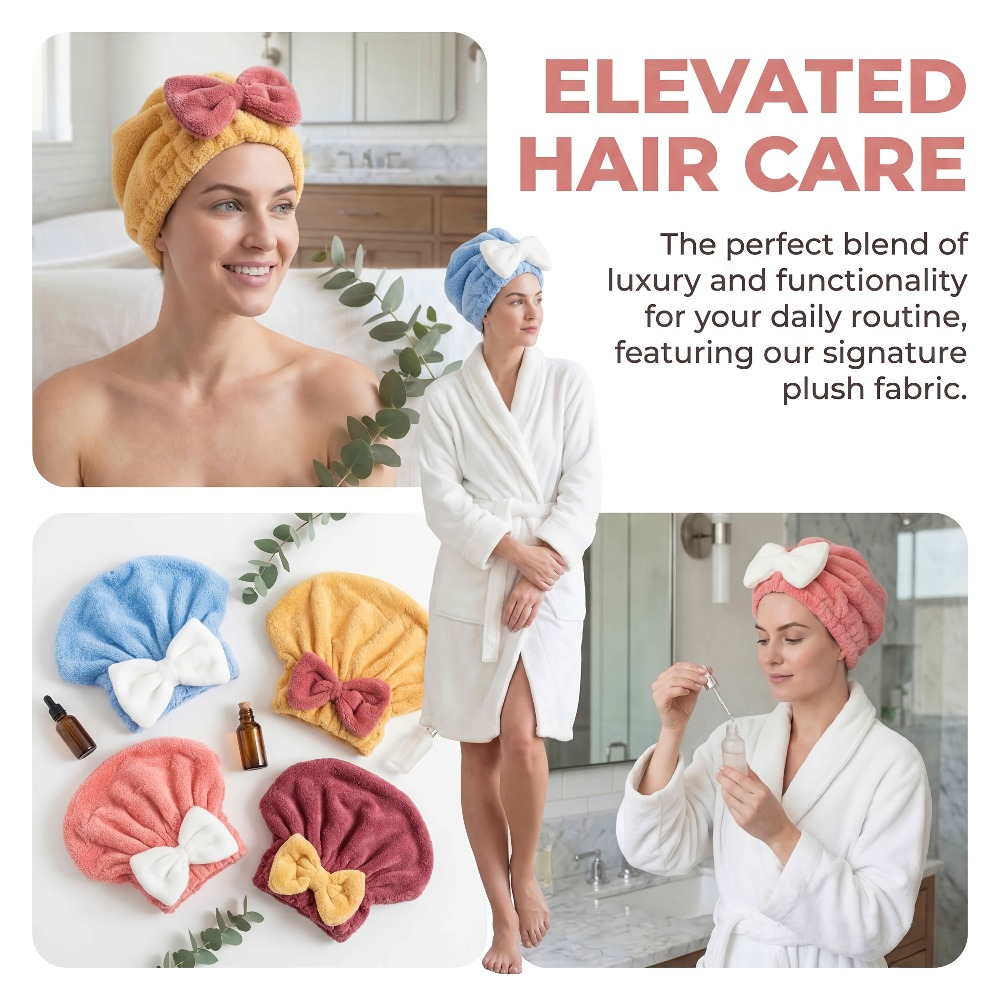 Microfiber Hair Drying Cap, Qu - Head Wrap Turban 评论和价格