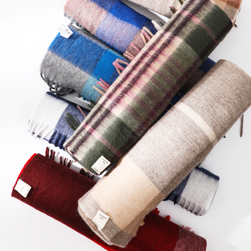 Women Warm classic lattice Sca - Muffler Men Wool 评论和价格