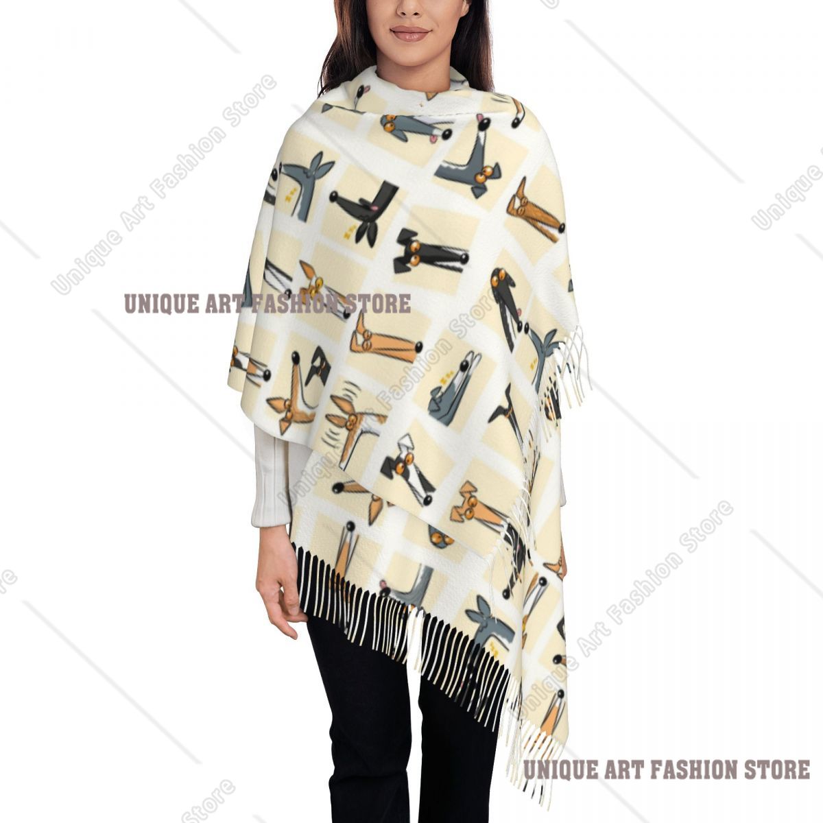 Women's Tassel Scarf Heads Up  - Pashmina Wrap Large 评论和价格