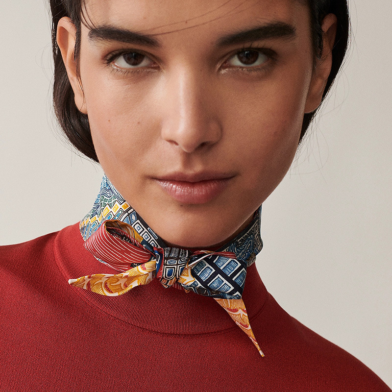 100% Silk Ring Scarf Neckerchi - Ascot Neck Scarf 评论和价格