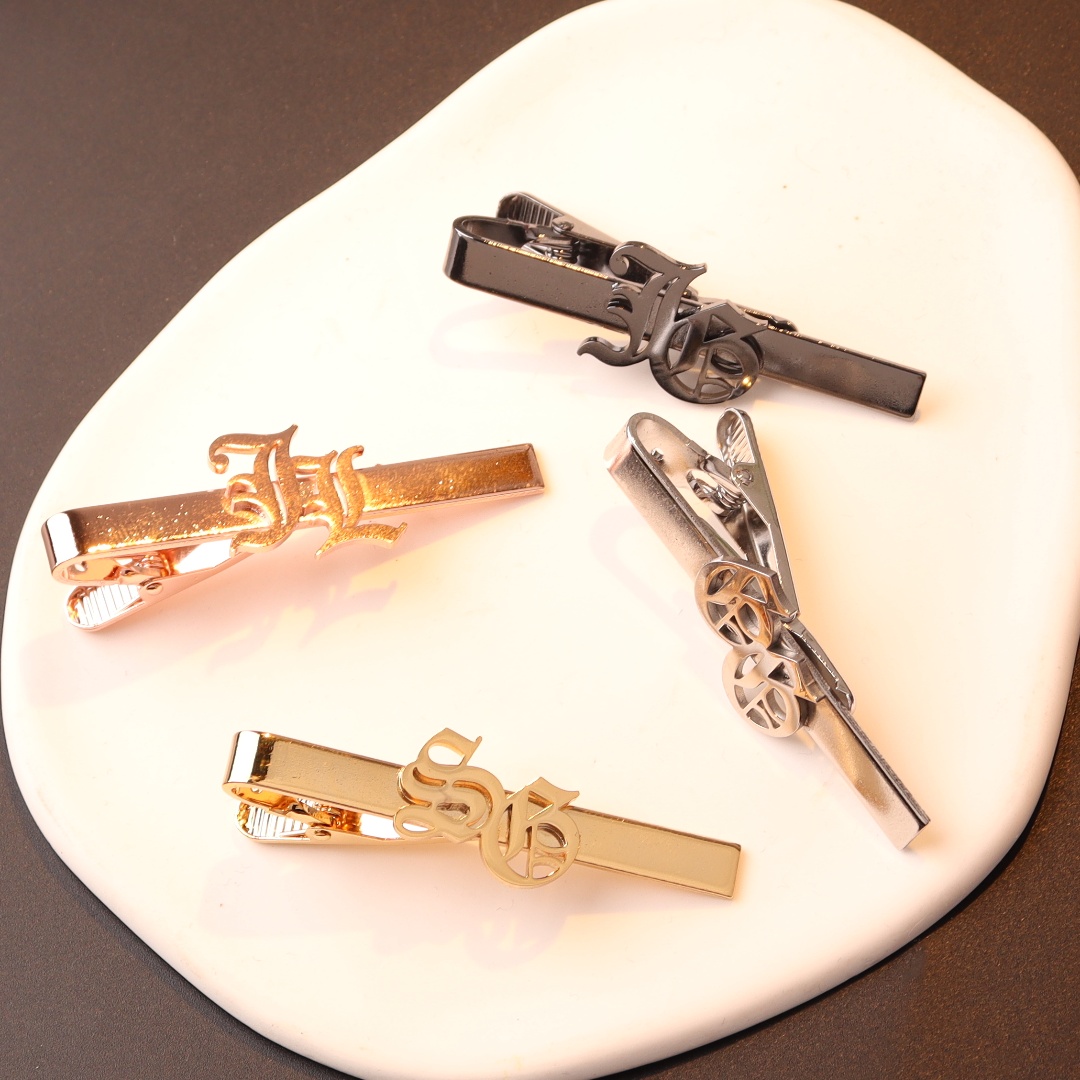 Custom Name Initials Tie Clip  - Tie Clip Silver 评论和价格