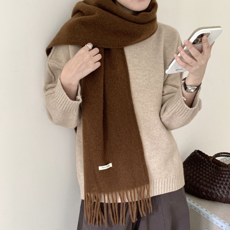 Korean Version Chic Solid Tass - Muffler Men Wool 评论和价格