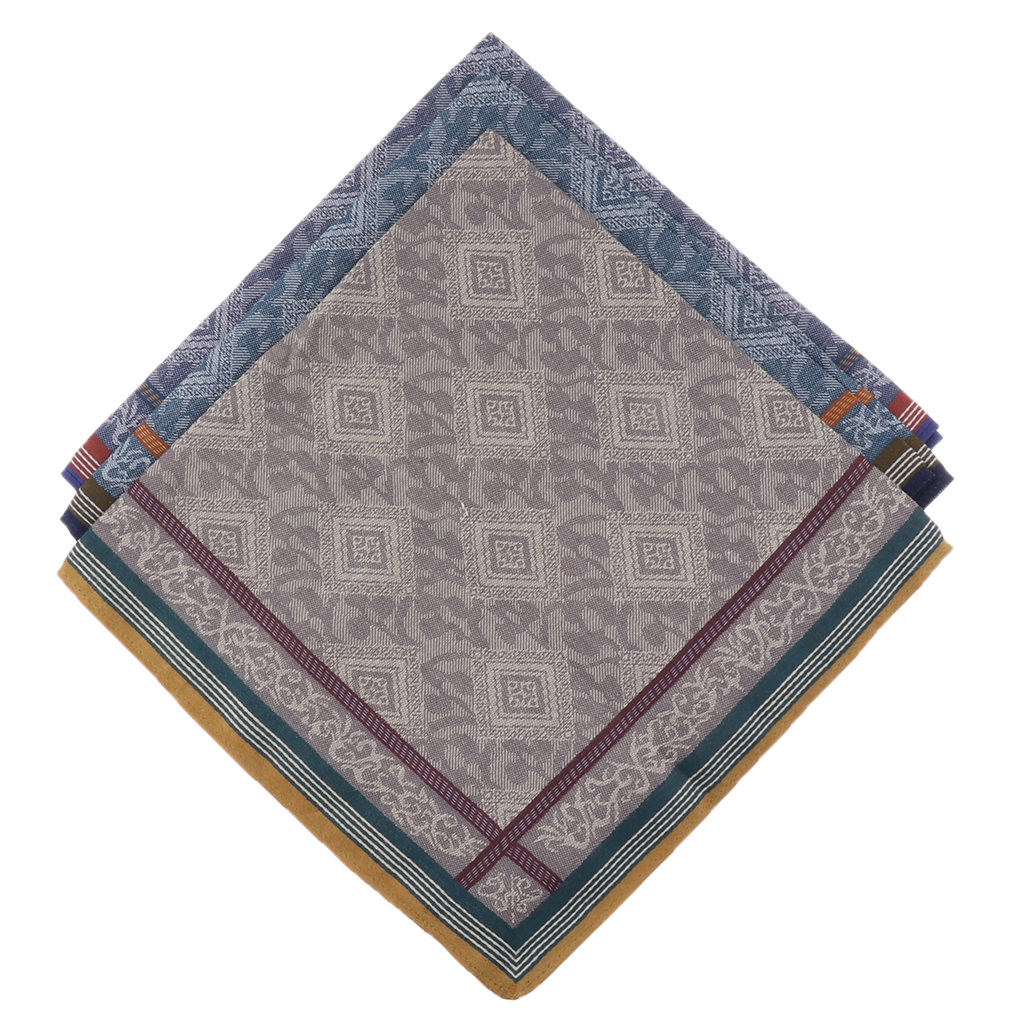 3pcs Mens Plaid Wedding Handke - Handkerchief Cotton Men 评论和价格