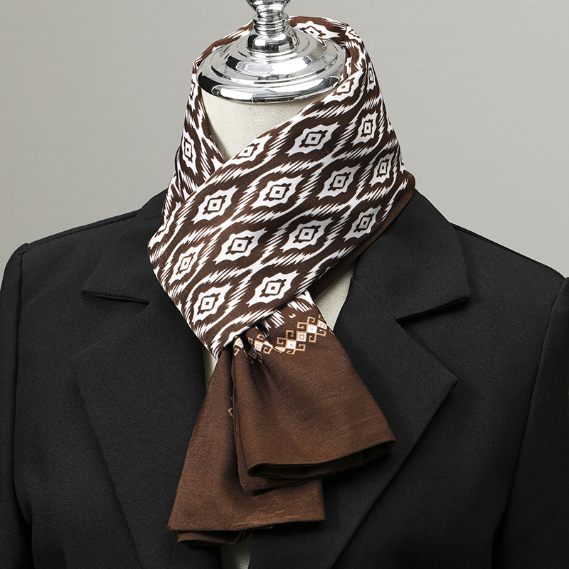 Men's Scarf Imitation Silk Nec - Scarf Silk Square 评论和价格