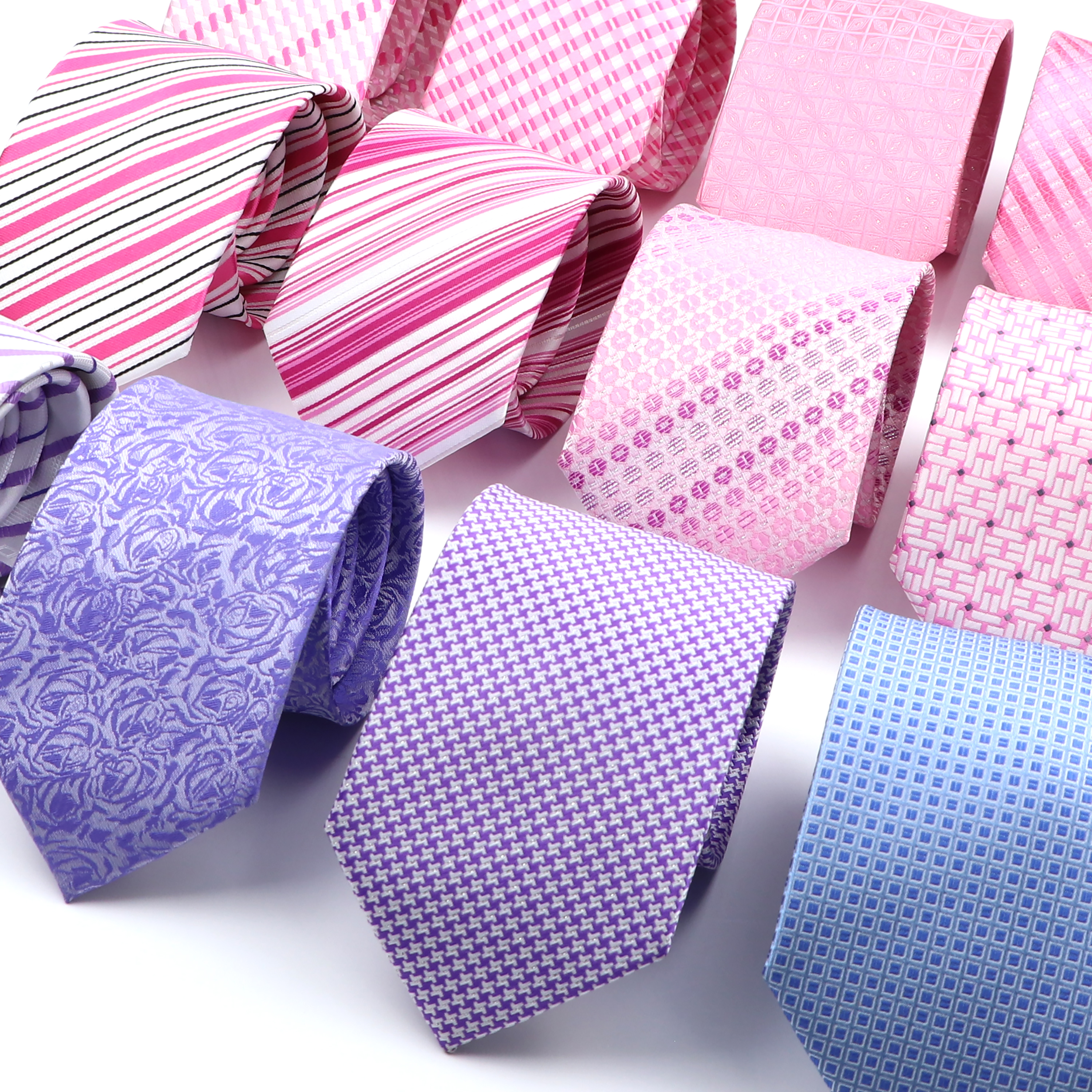 New Bright Pink Men Ties Class - Skinny Tie Men 评论和价格