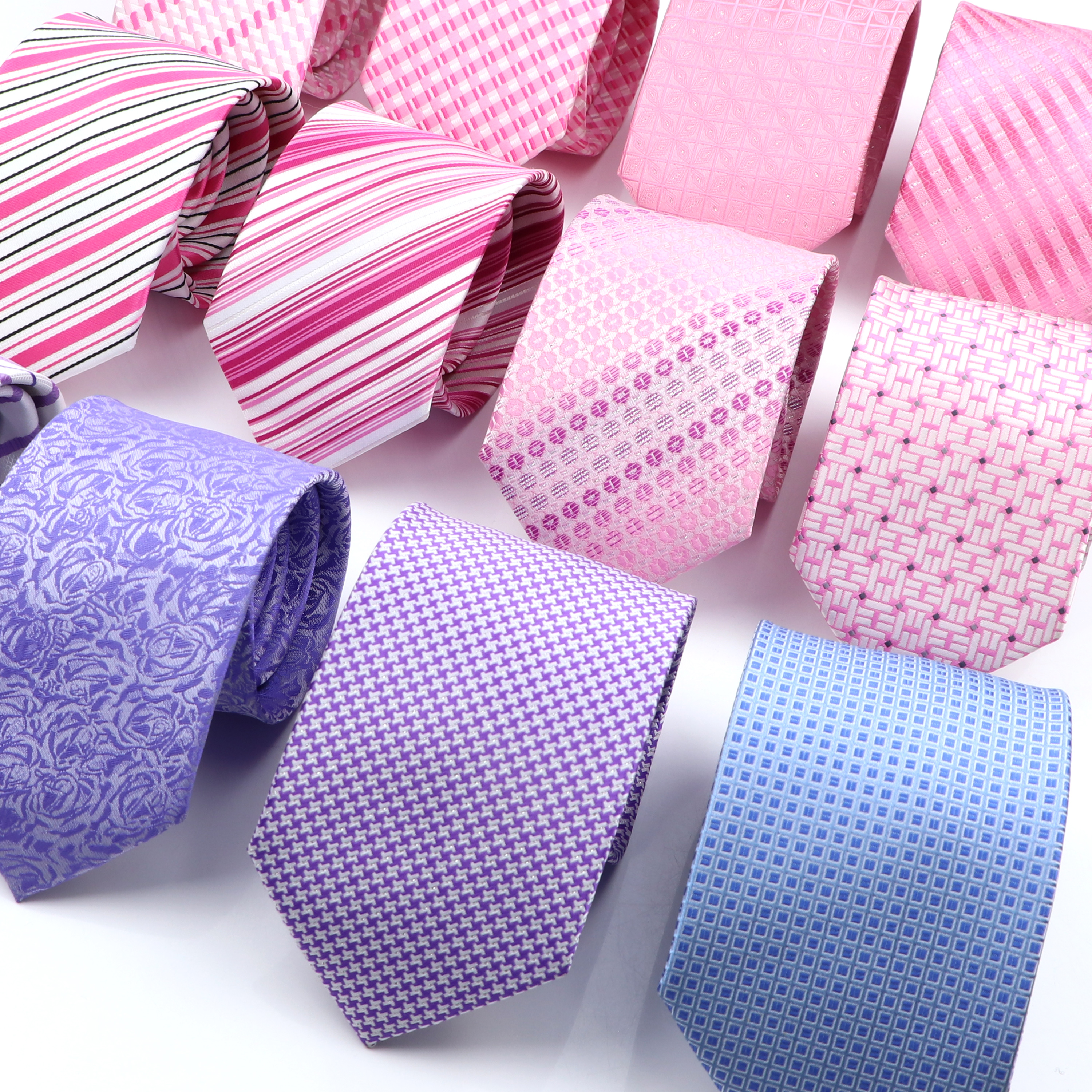 New Bright Pink Men Ties Class - Skinny Tie Men 评论和价格