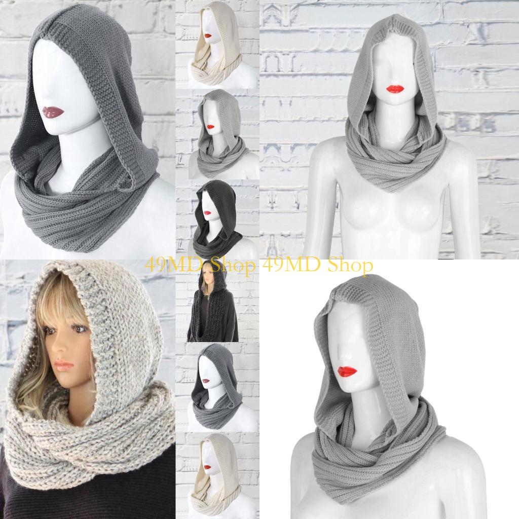 49MD Winter Hat for Women Hood - Infinity Scarf Knit 评论和价格