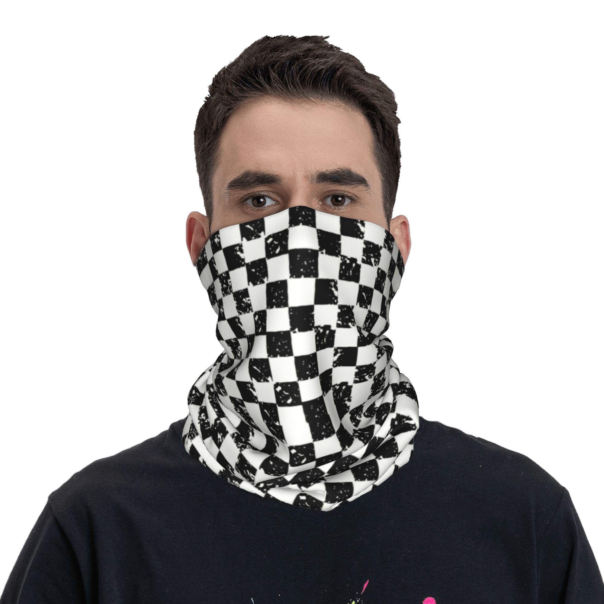 Custom Retro Checkered Flag Wi - Neck Warmer Tube 评论和价格