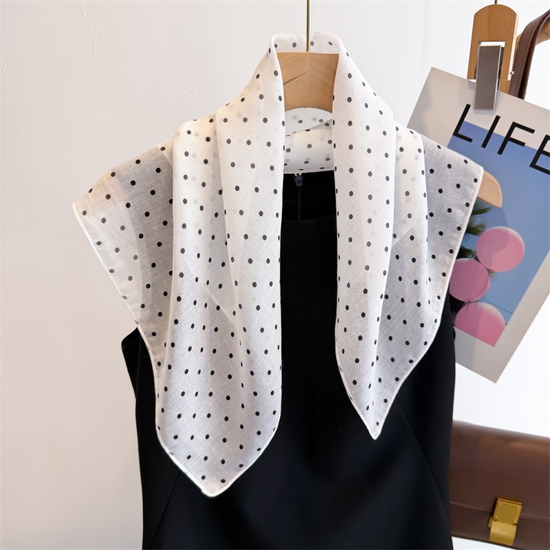 50cm Cotton Linen Square Scarf - Bandana Cotton 评论和价格