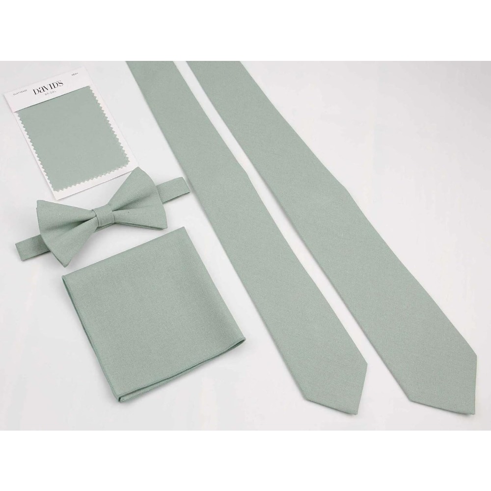 Linen Cotton Bowties - Solid P - Bow Tie Pre Tied 评论和价格