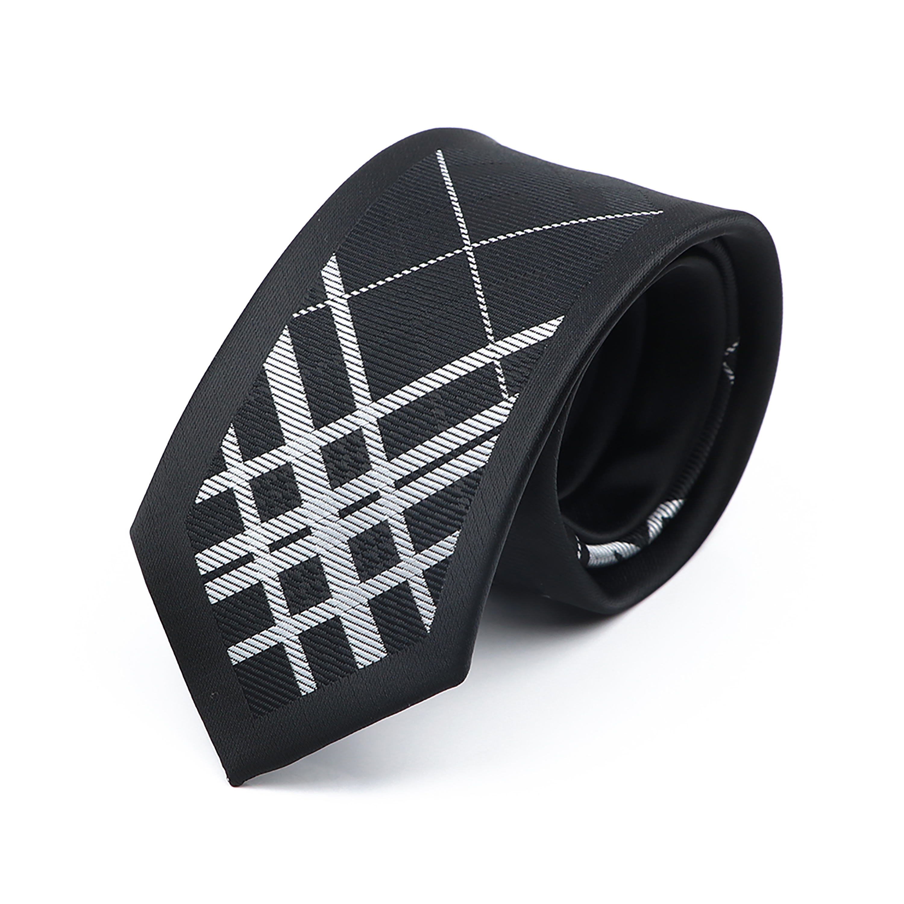 Mens 6cm Skinny Ties Black Blu - Skinny Tie Men 评论和价格