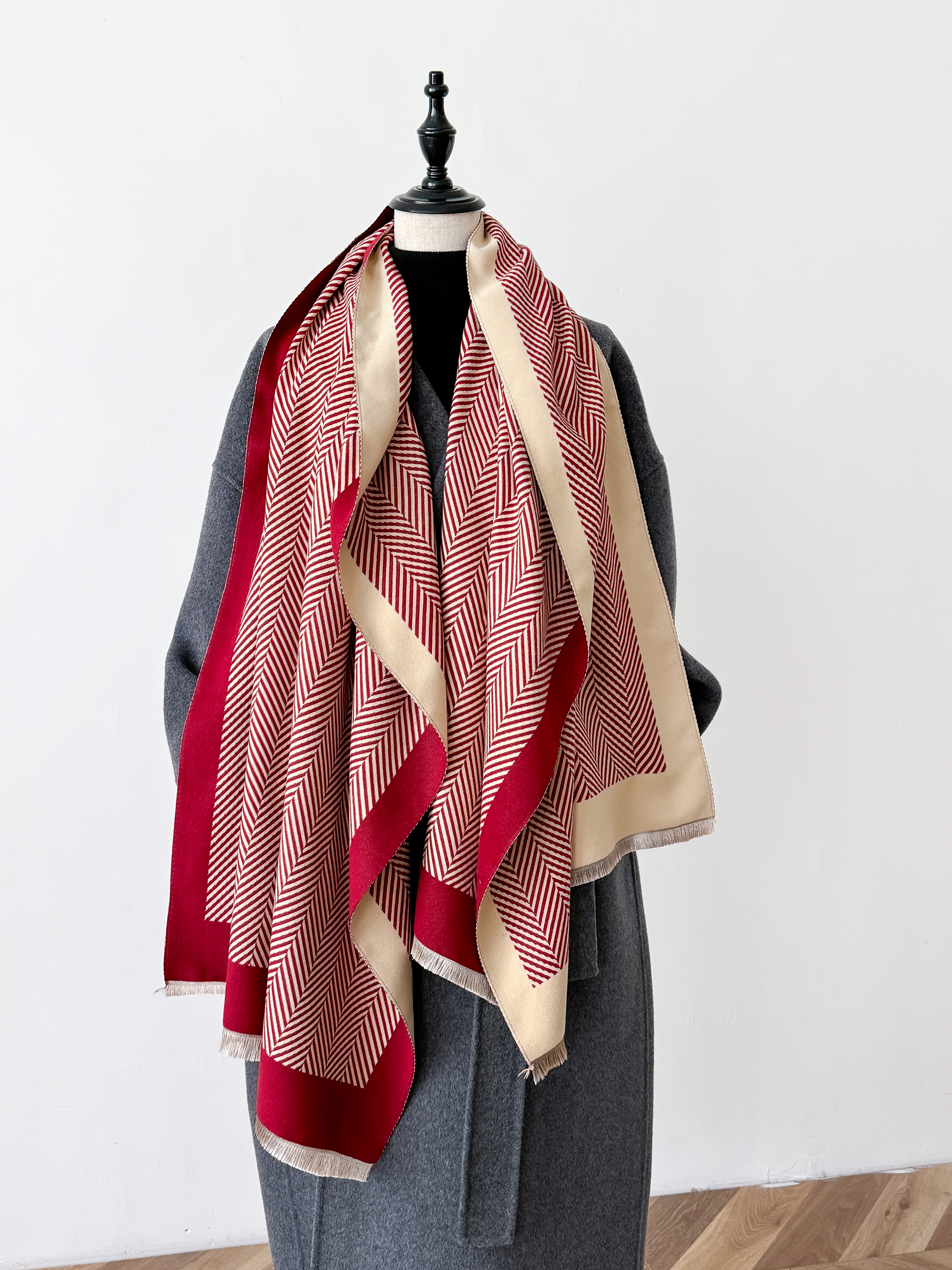 2024 Winter Women Cashmere Sca - Woven Scarf Blanket 评论和价格