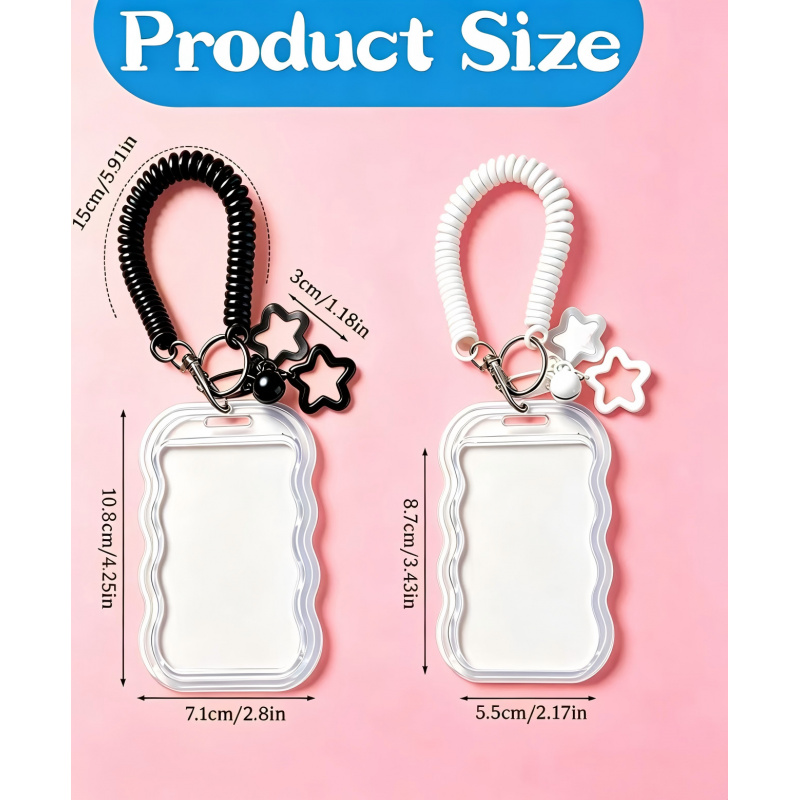 insUnique wavy edge ID card ho - Lanyard Badge Holder 评论和价格