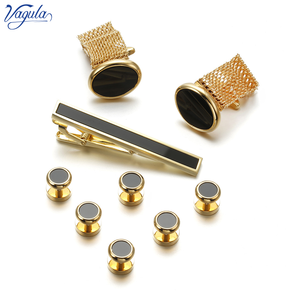 VAGULA New 9PCS Cuff links Tie - Tie Bar Set Gift 评论和价格