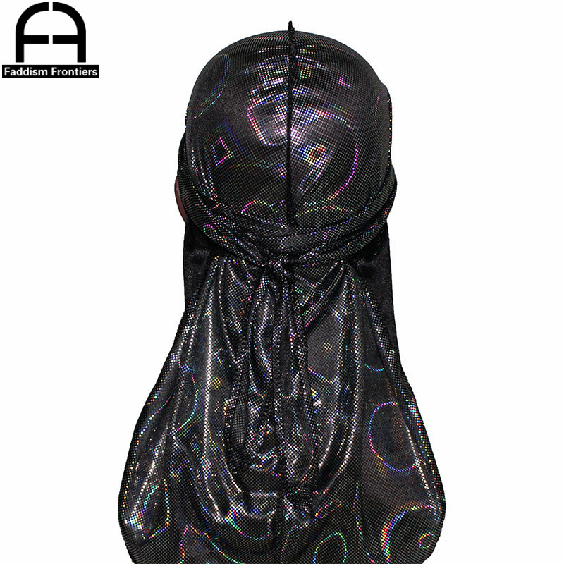 New Men's Colorful Sparkly Sil - Bandana Doo Rag 评论和价格