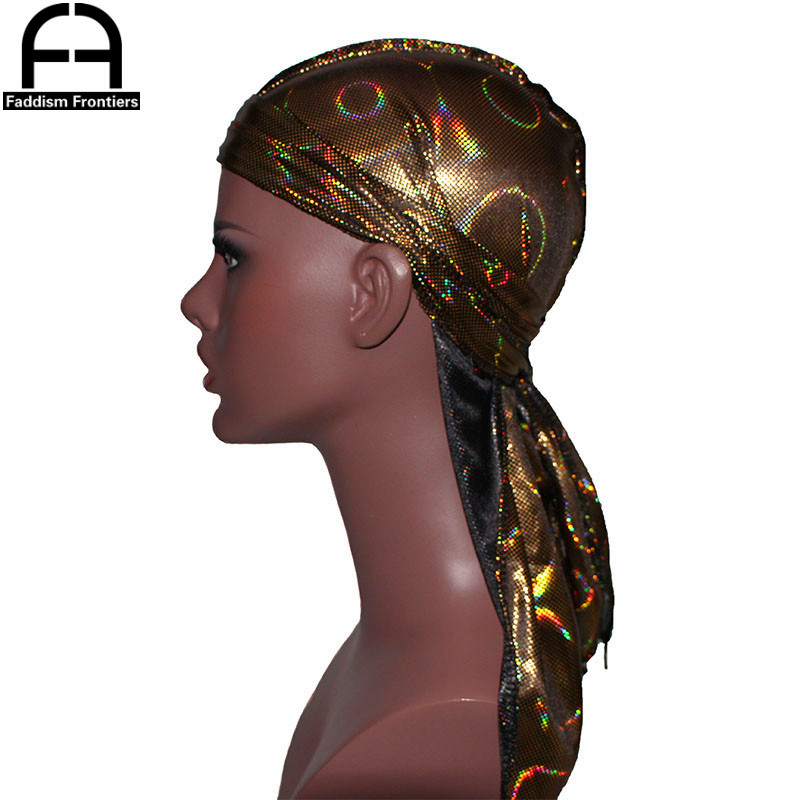 New Men's Colorful Sparkly Sil - Bandana Doo Rag 评论和价格