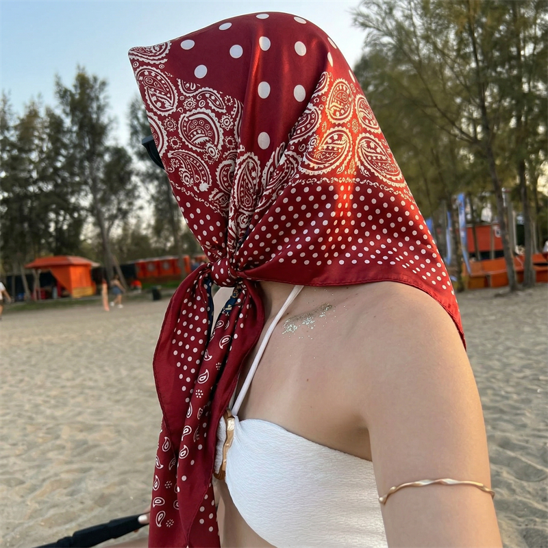 90cm Luxury Brand 2026 Dot Pri - Scarf Silk Square 评论和价格