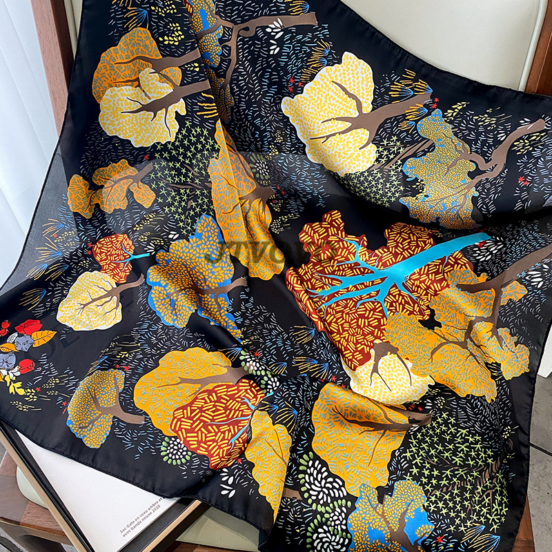 70x70cm Women Scarf Silk Feeli - Scarf Silk Square 评论和价格