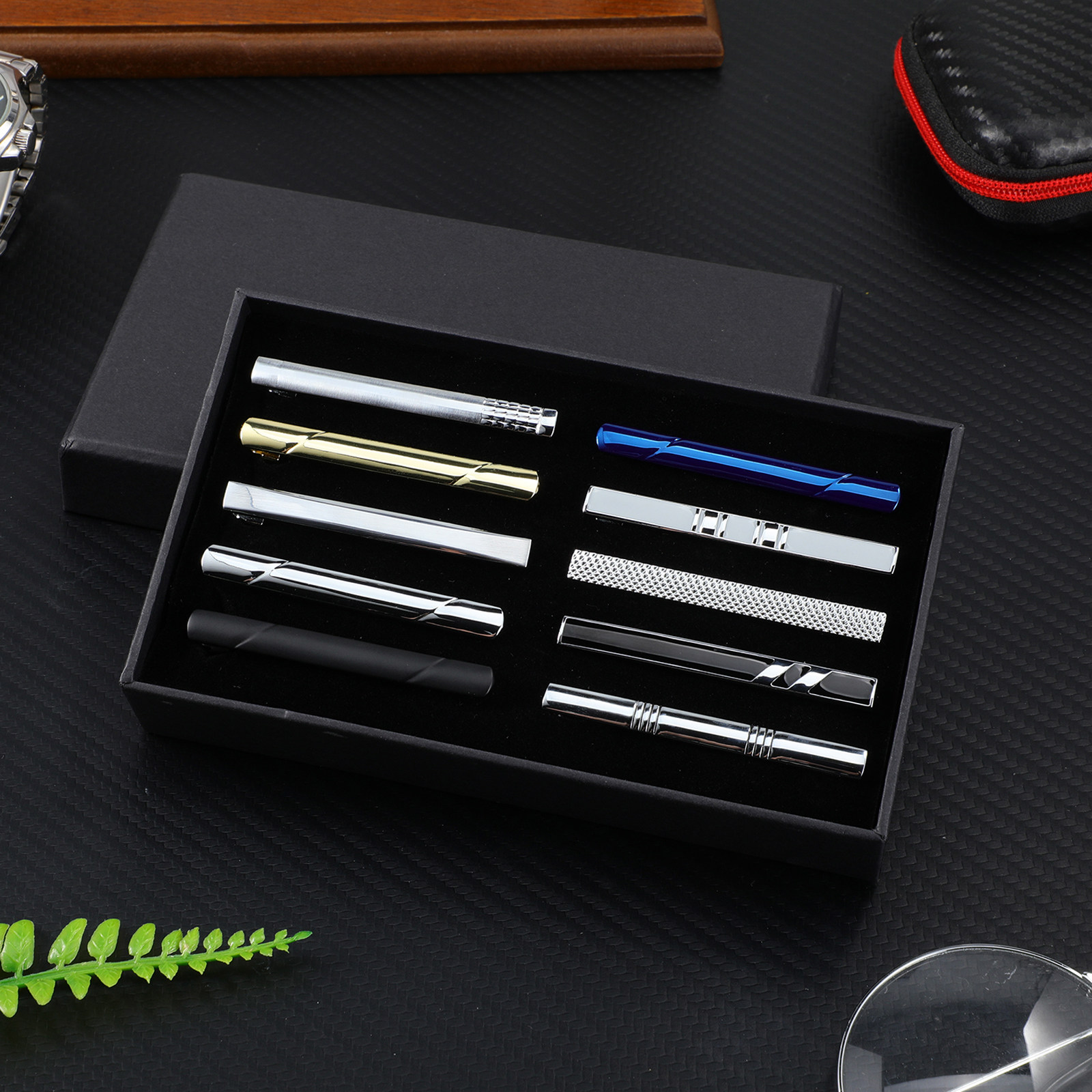 10Pcs Tie Clip Pin Set Classic - Tie Bar Set Gift 评论和价格