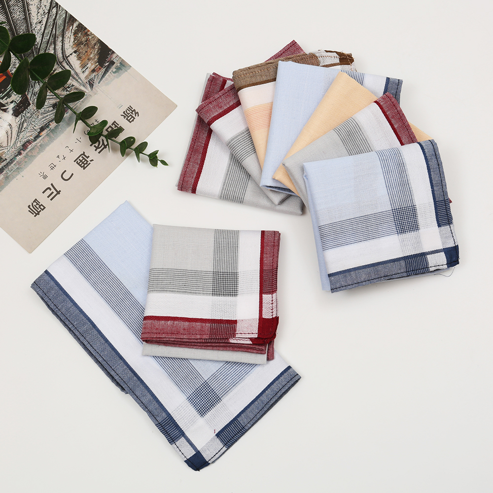 Men's Pure Cotton Yarn-Dyed Ha - Handkerchief Cotton Men 评论和价格