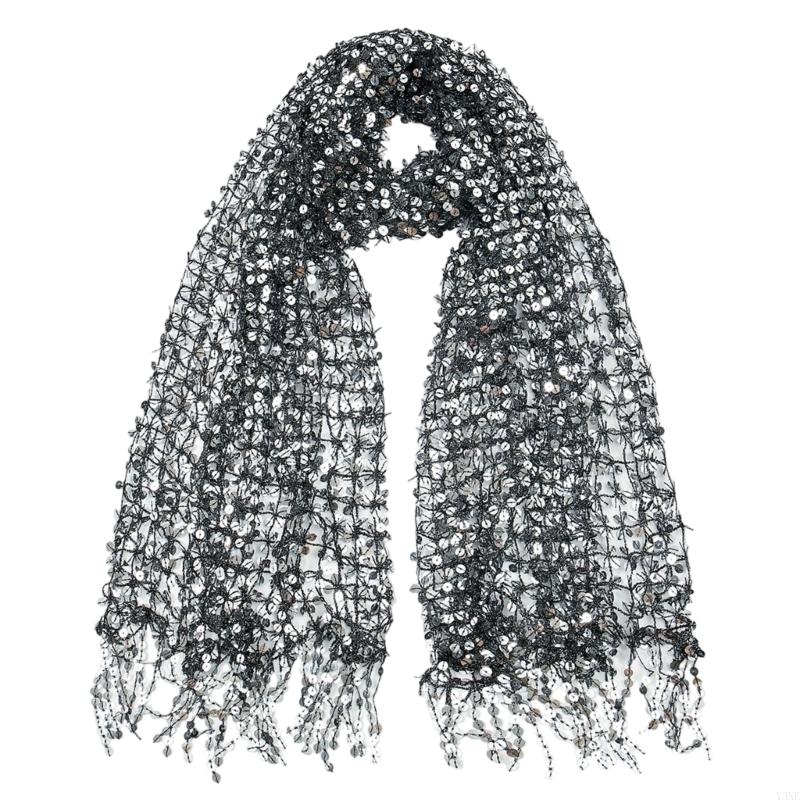 Y3NE Embellished Sequins Weddi - Stole Wedding Shawl 评论和价格