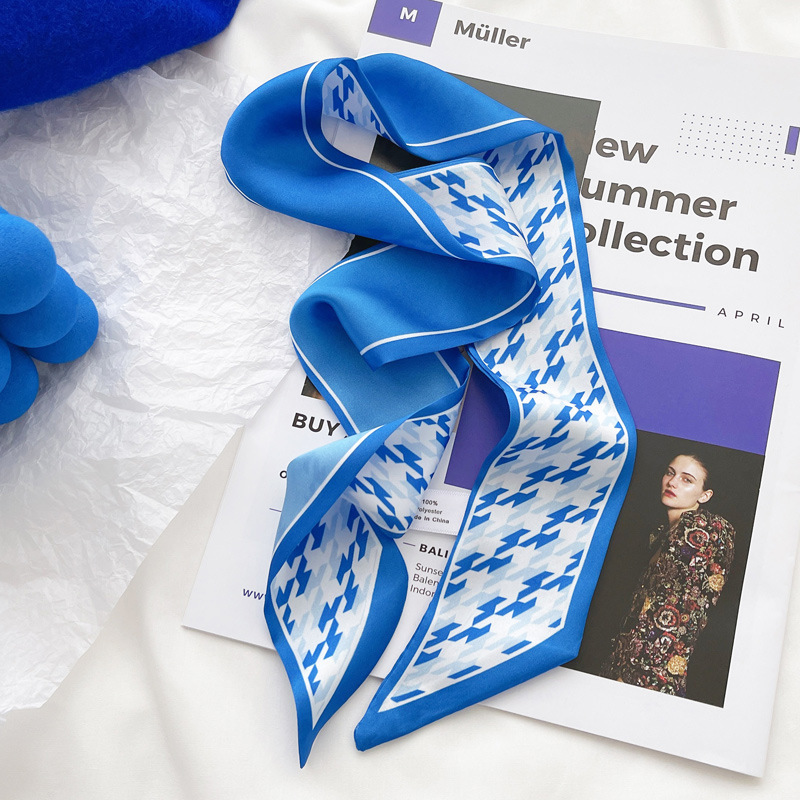 Klein blue silk scarf new chec - Bandana Cotton 评论和价格