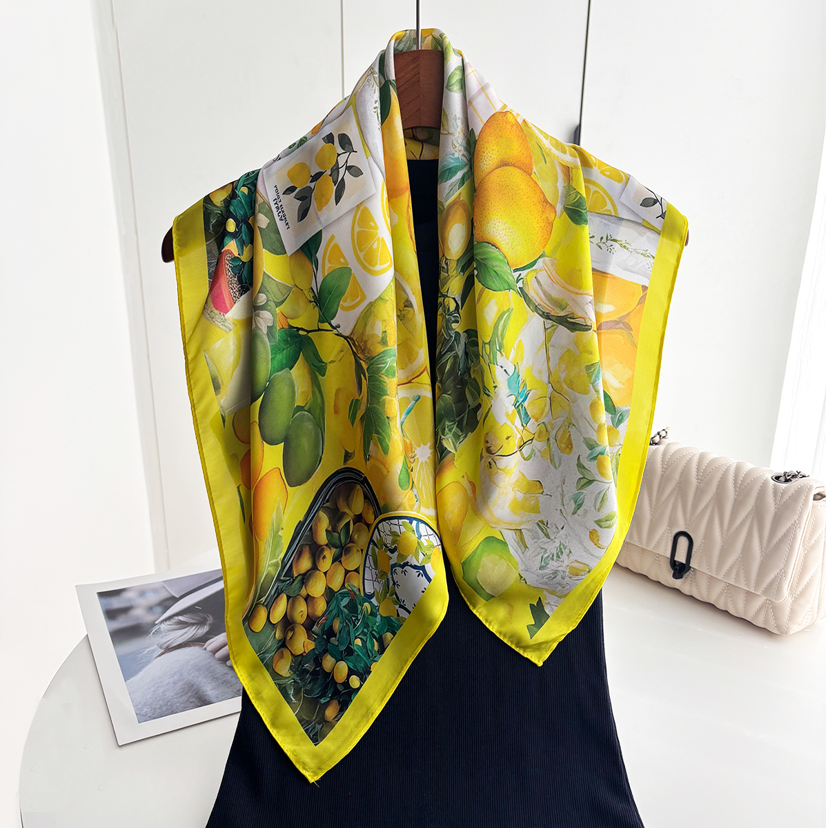 Luxury Floral Square Scarf Sof - Scarf Silk Square 评论和价格