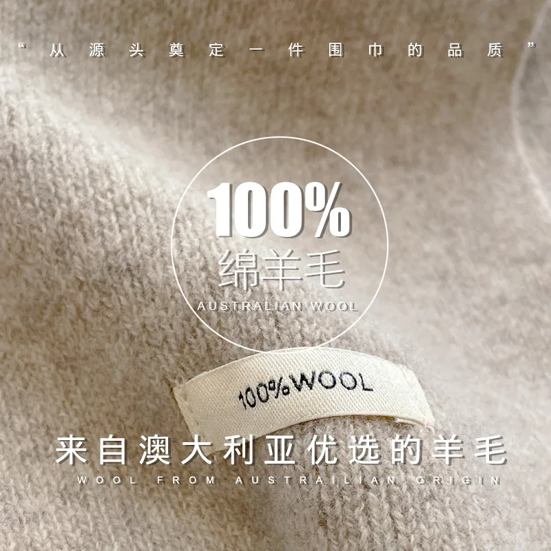High Quality 100% Wool Scarf M - Muffler Men Wool 评论和价格