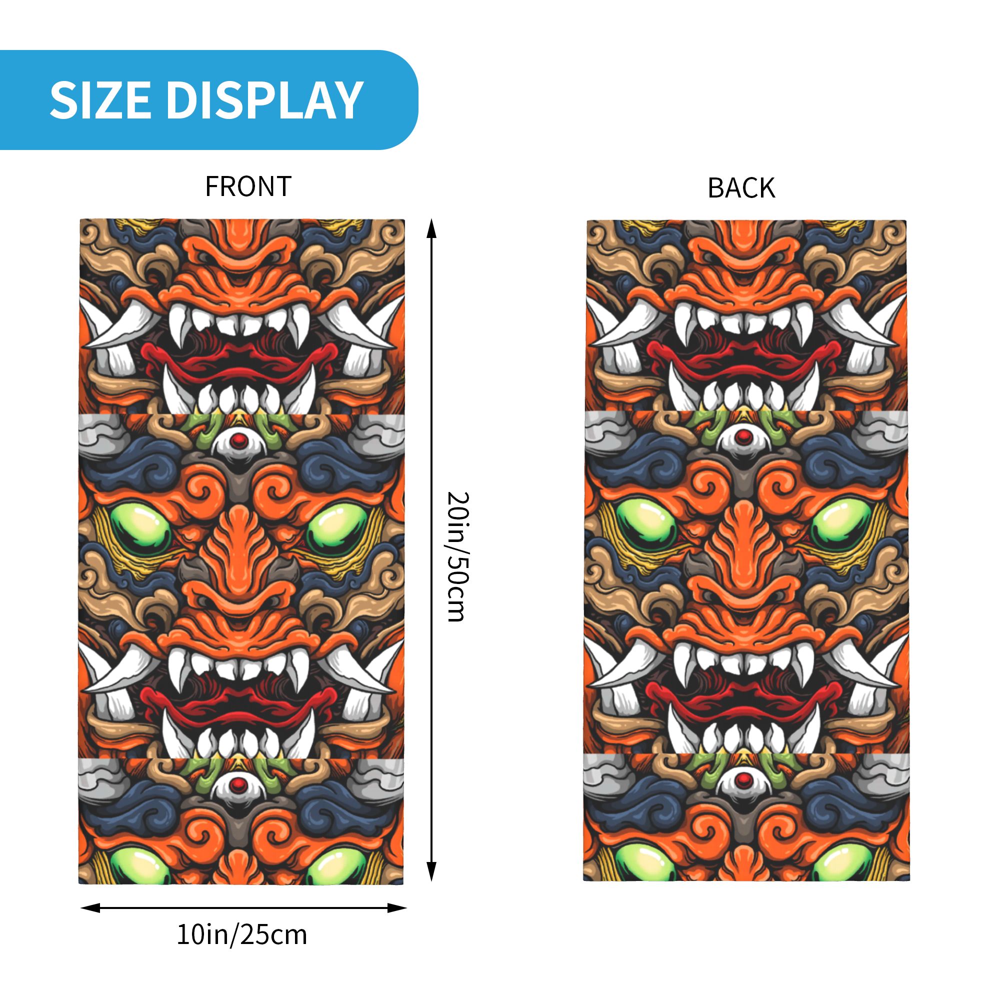Custom Samurai Demon Oni Winte - Neck Warmer Tube 评论和价格