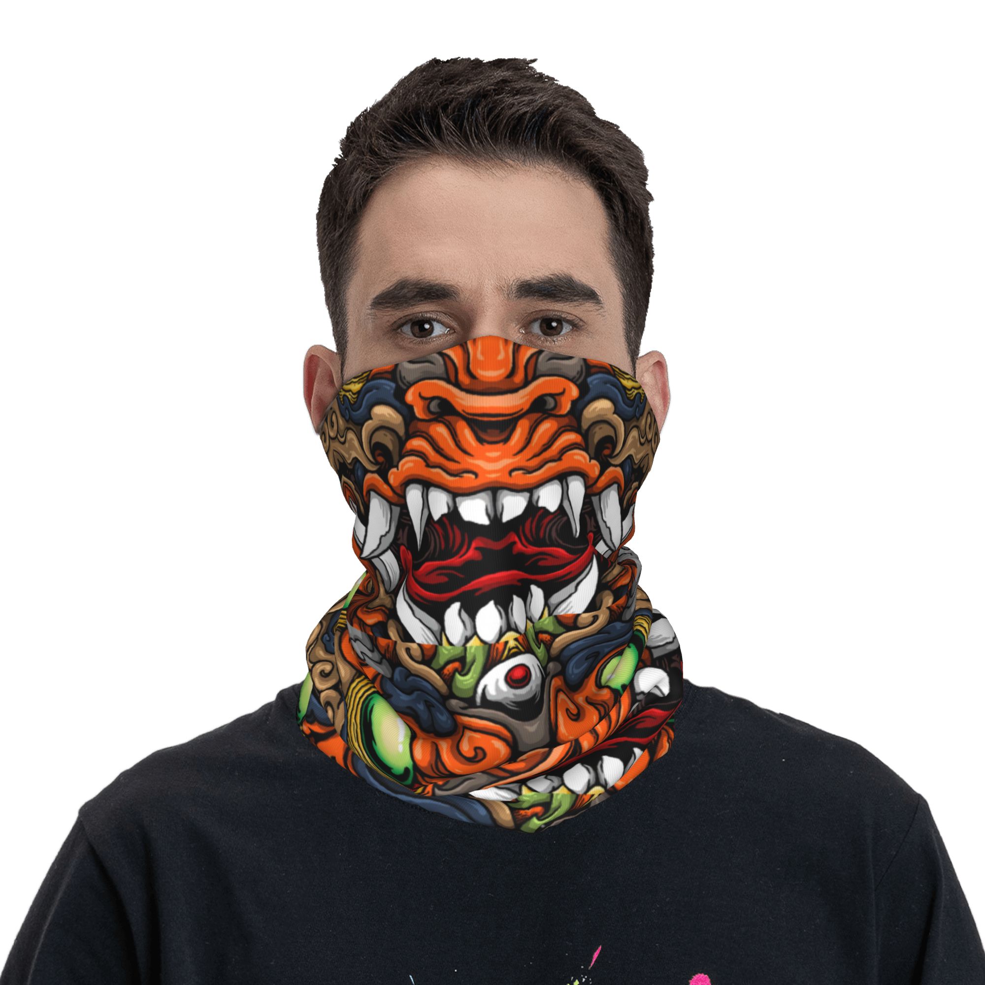 Custom Samurai Demon Oni Winte - Neck Warmer Tube 评论和价格