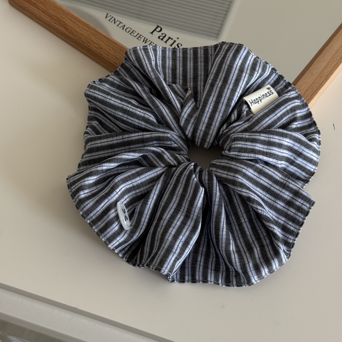 Korea Fashion Stripe Hair Rubb - Silk Tie Striped 评论和价格