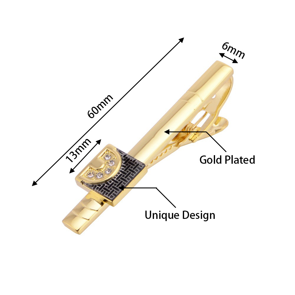Gold Tone Cufflinks Tie Bar Se - Tie Bar Set Gift 评论和价格