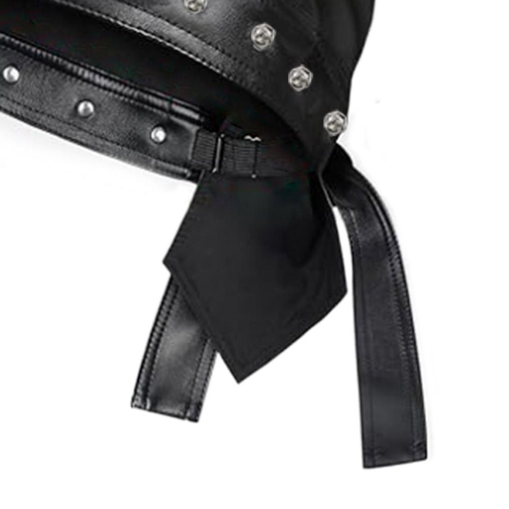 New PU Leather Black Biker Cap - Bandana Doo Rag 评论和价格