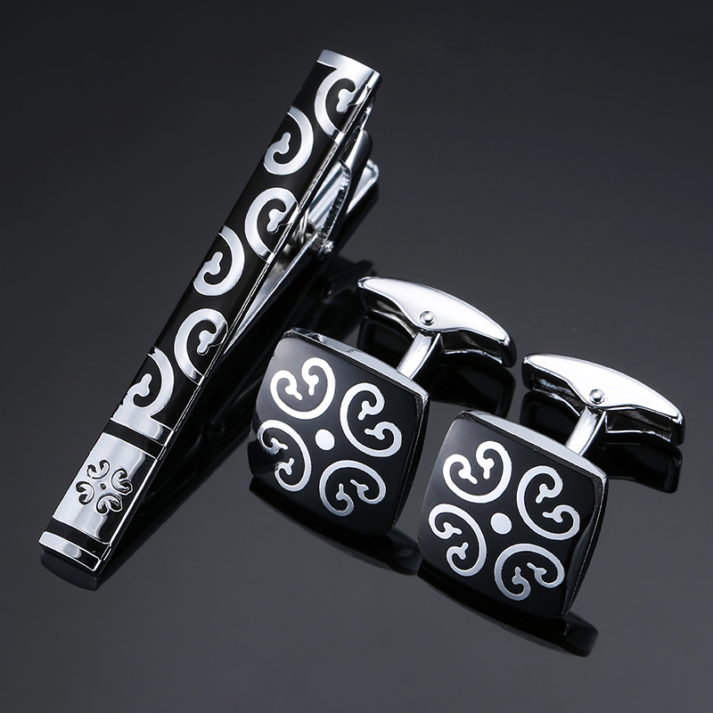 High Quality Cuff links neckti - Tie Bar Set Gift 评论和价格