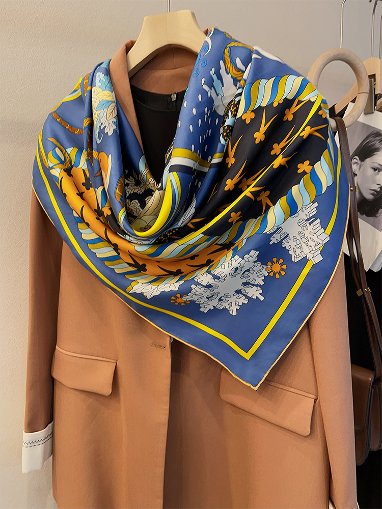 135CM 135CM Mulberry Silk Larg - Scarf Silk Square 评论和价格
