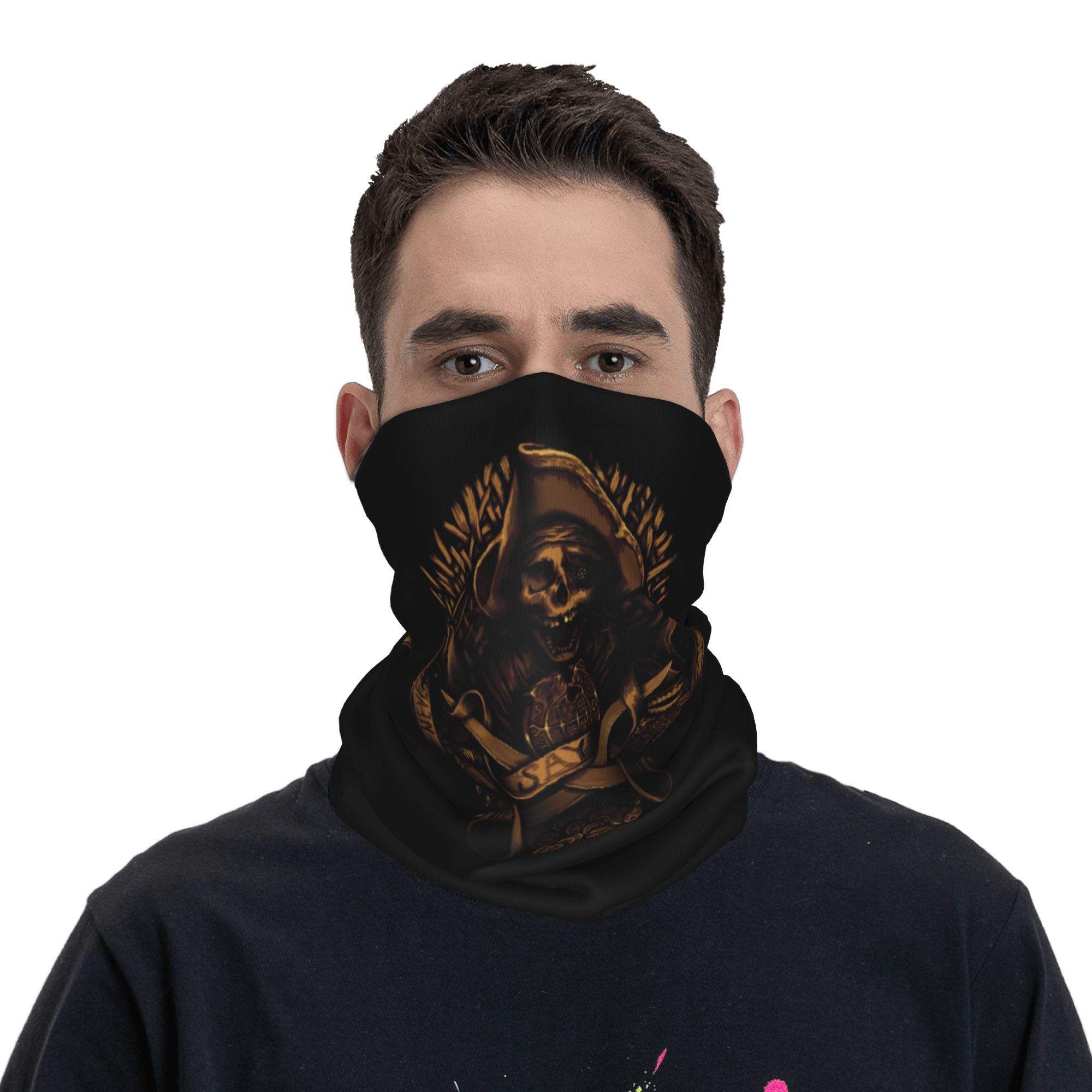 Custom Never Say Die Pirate Sk - Neck Warmer Tube 评论和价格