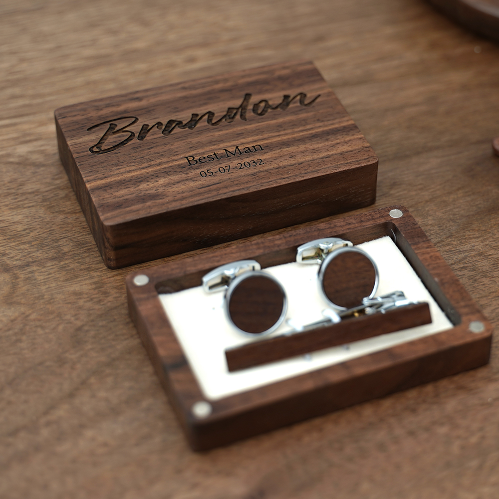 Name Engraved Groomsmen Best M - Tie Bar Set Gift 评论和价格